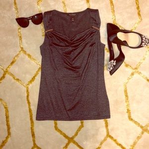 WHBM slate gray top